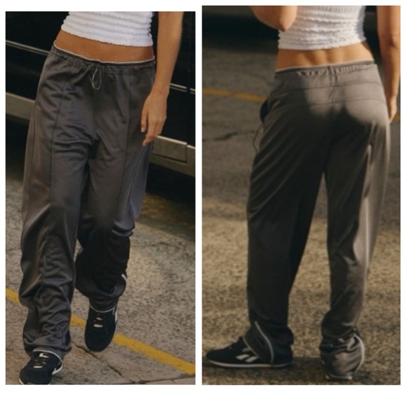 ♥️SALE! Gun Metal *Ultra Soft FREE PEOPLE Roll With It Pants L Pants NWT’S-$100 - Picture 7 of 10